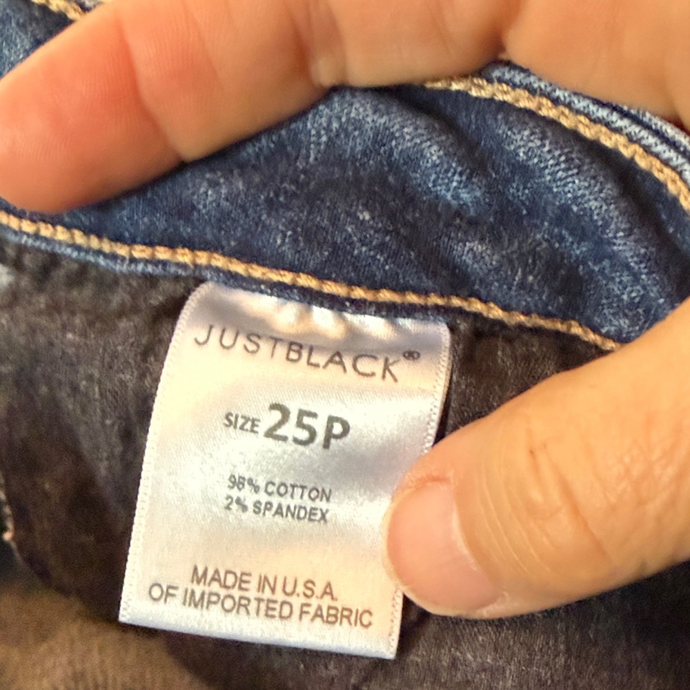 Just Black Blue Distressed Skinny Crops - worn about 5x. 130 retail - Picture 7 of 7